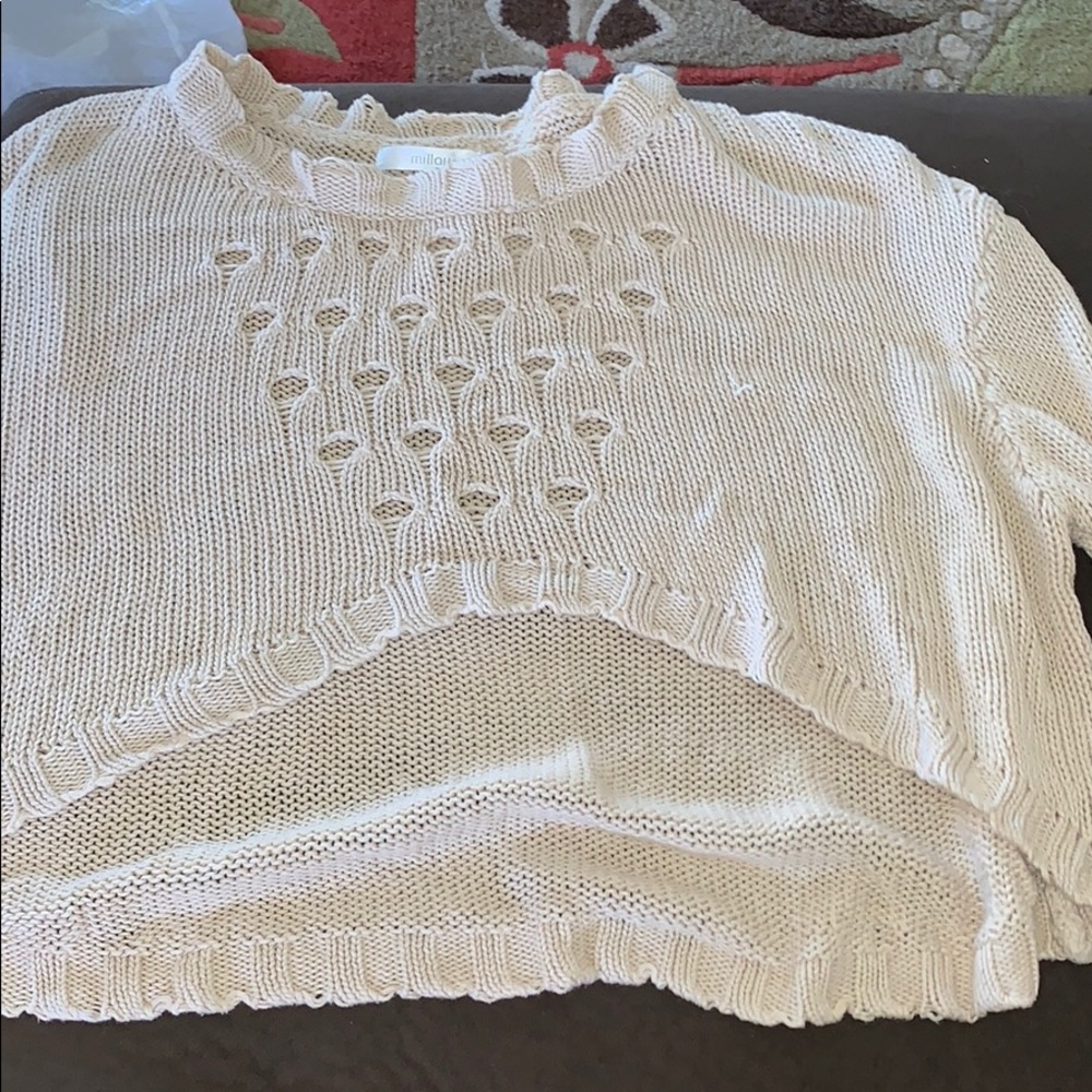 millau cropped distressed sweater